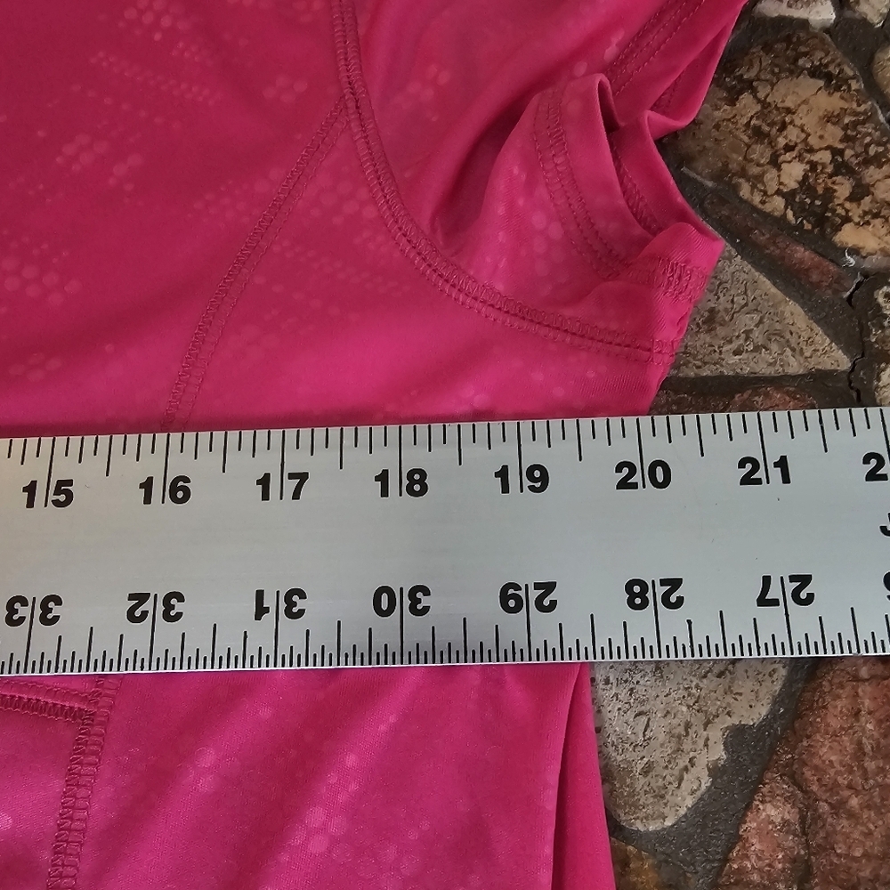 Tek Gear Womens Activewear Pink Fitted V-Neck Performance T-Shirt, Size XL - Picture 10 of 11